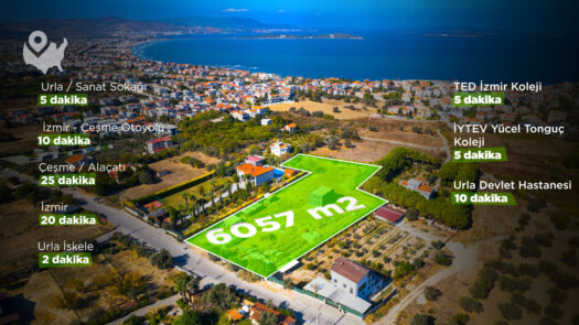 URLA’DA ÖZEL LOKASYON! DENİZE VE KOLEJLERE YAKIN YOLA CEPHELİ ARSA!